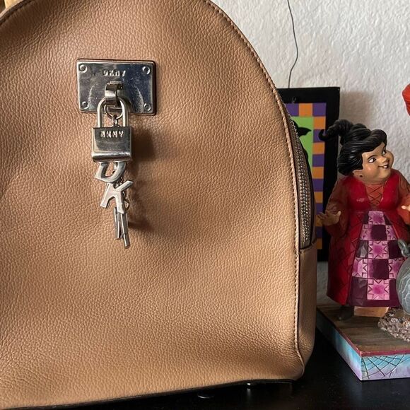 DKNY Taupe Brown / Tan Small backpack WOMENS BACKPACK - Picture 2 of 8